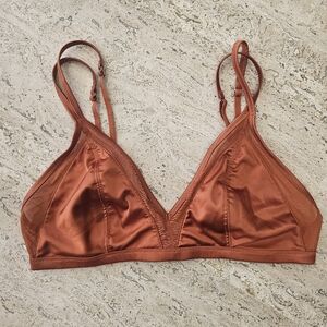 NWOT Aerie Copper Rust Satin Bralette